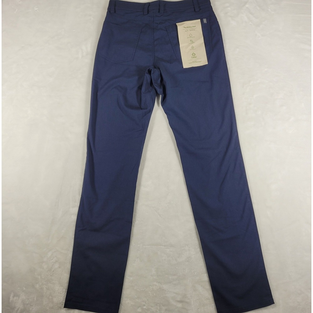Tasc Motion Pants Men's 30x33 Navy Blue Slim Fit Tapered Performance Bamboo NWOT - Picture 6 of 8